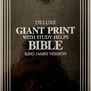 1984 Holy Bible KJV Giant Print OB Buffalo Leather Red Letter Concordance WHBS